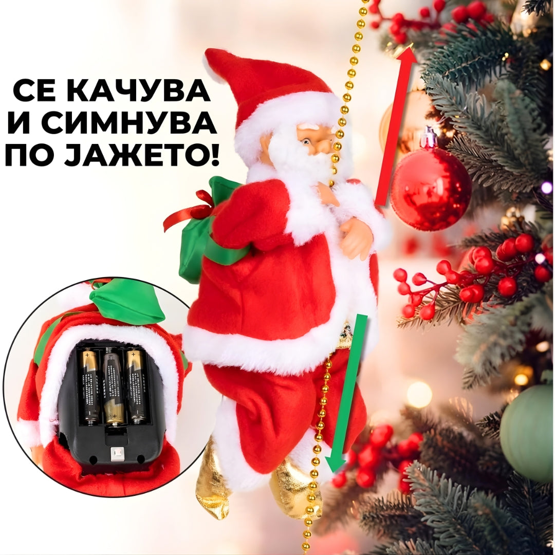 Дедо Мраз кој се качува по јаже