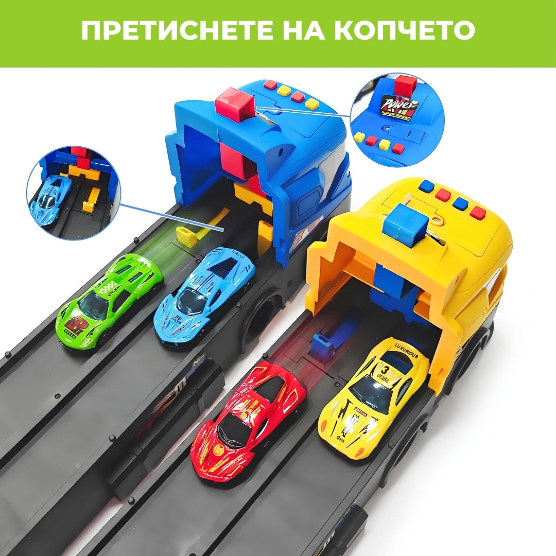2 во 1 Голем Камион Стаза со колички